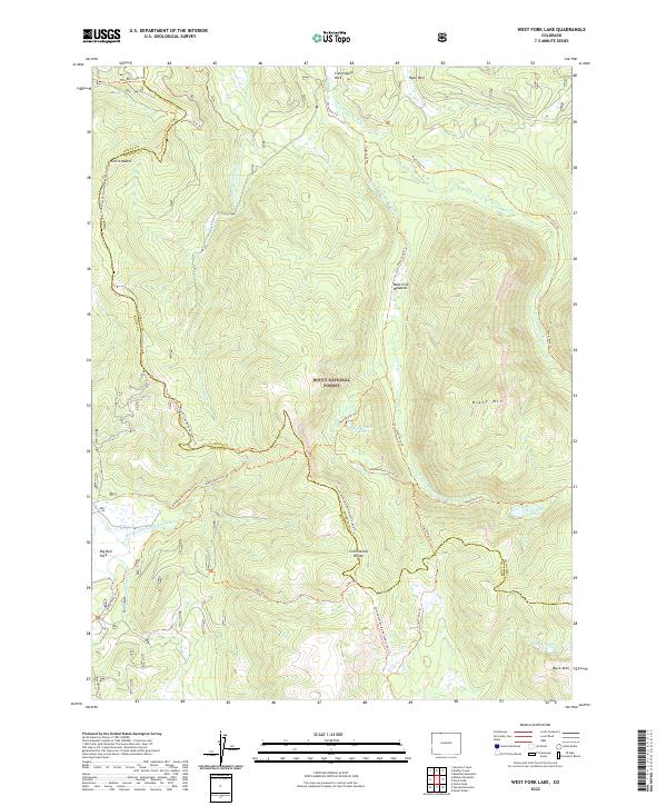 USGS Topographic Map – West Fork Lake