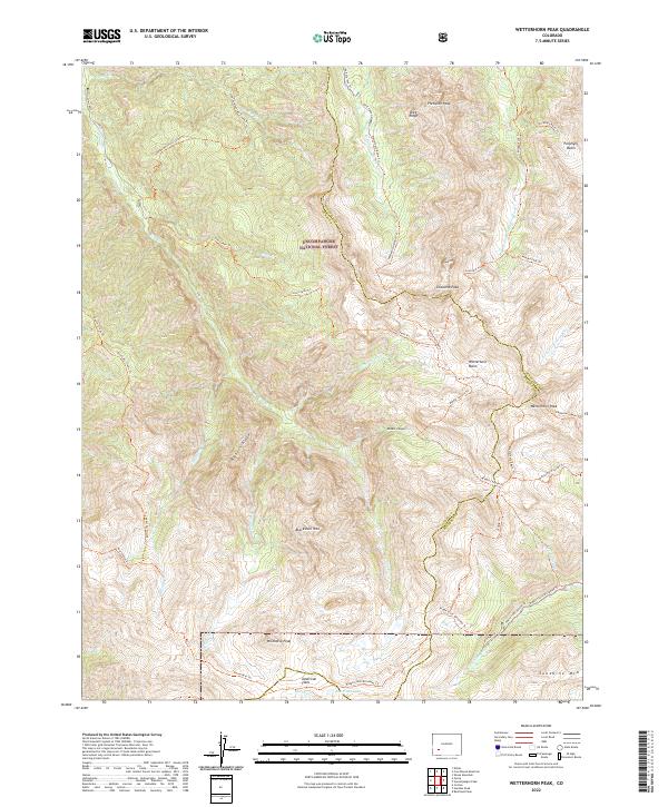 USGS Topographic Map – Wetterhorn Peak