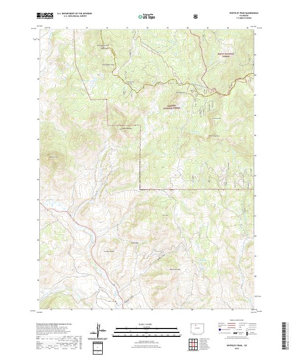 USGS Topographic Map – Whiteley Peak