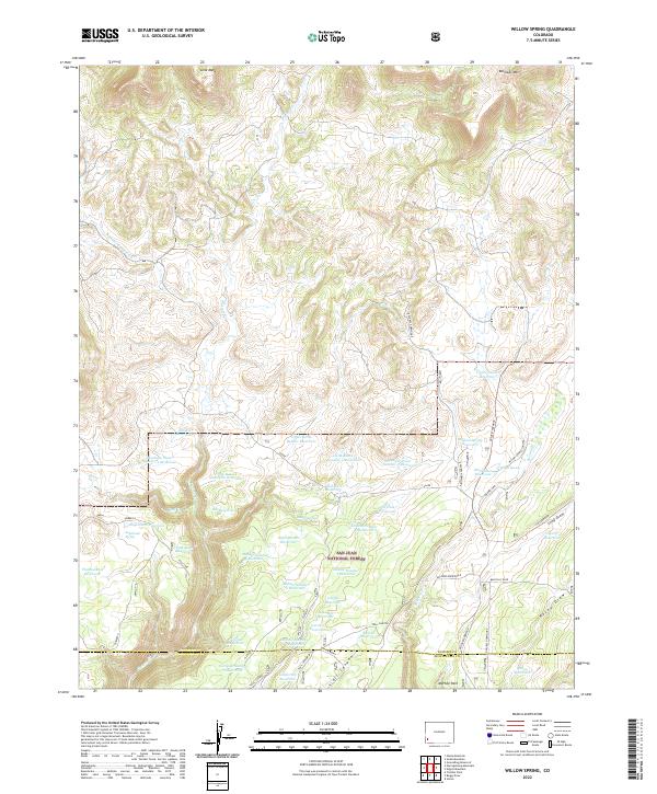 USGS Topographic Map – Willow Spring