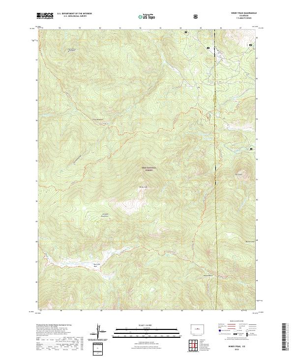 USGS Topographic Map – Windy Peak