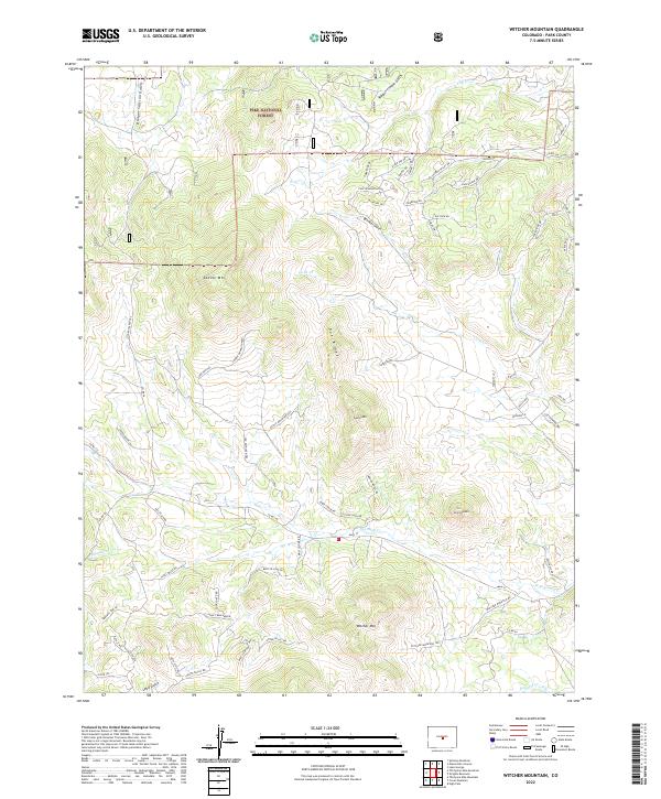 USGS Topographic Map – Witcher Mountain