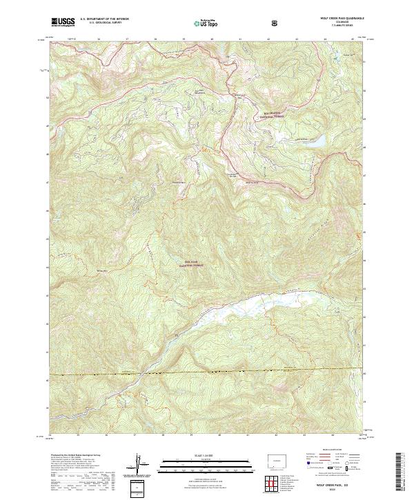 USGS Topographic Map – Wolf Creek Pass