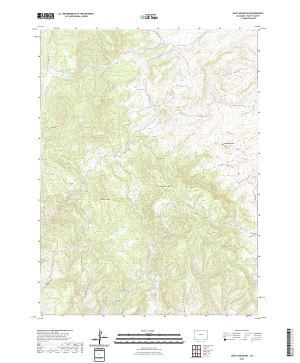 USGS Topographic Map – Wolf Mountain