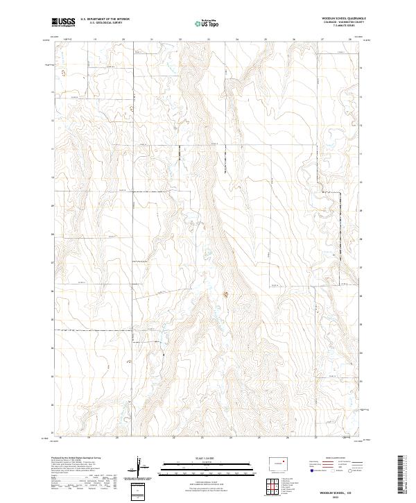 USGS Topographic Map – Woodlin School