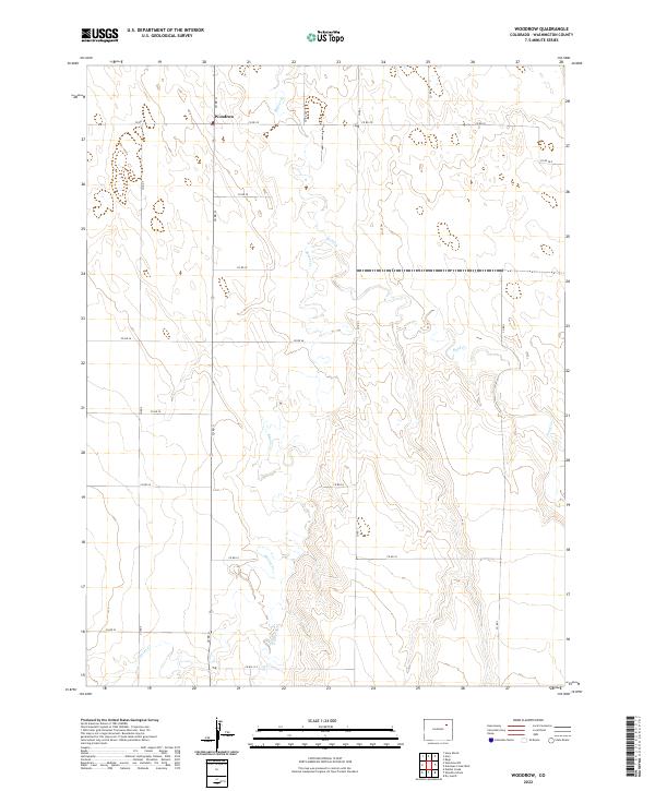 USGS Topographic Map – Woodrow