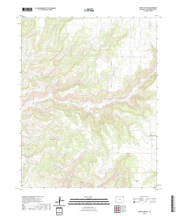 USGS Topographic Map – Woods Canyon