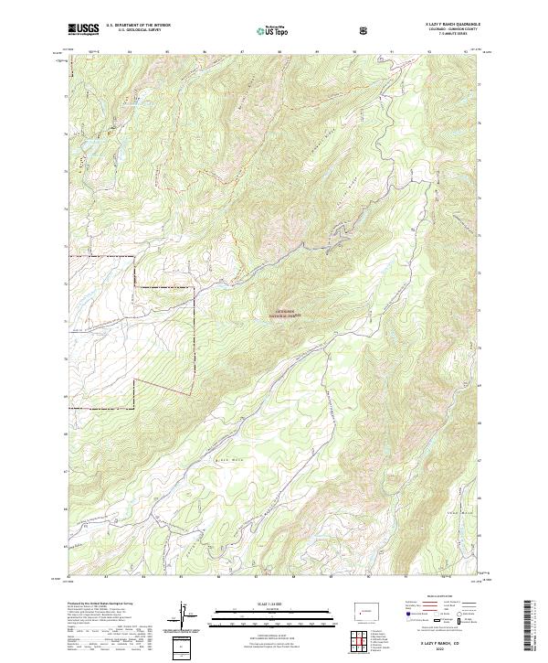 USGS Topographic Map – X Lazy F Ranch