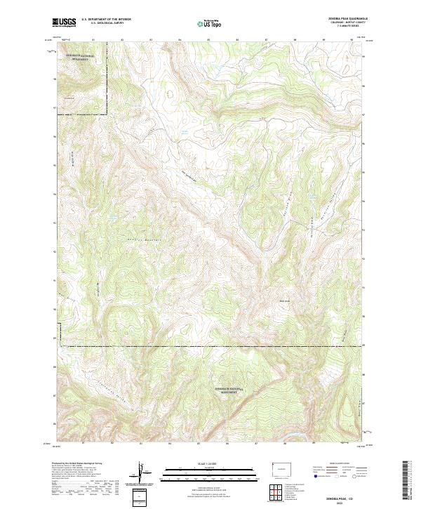 USGS Topographic Map – Zenobia Peak