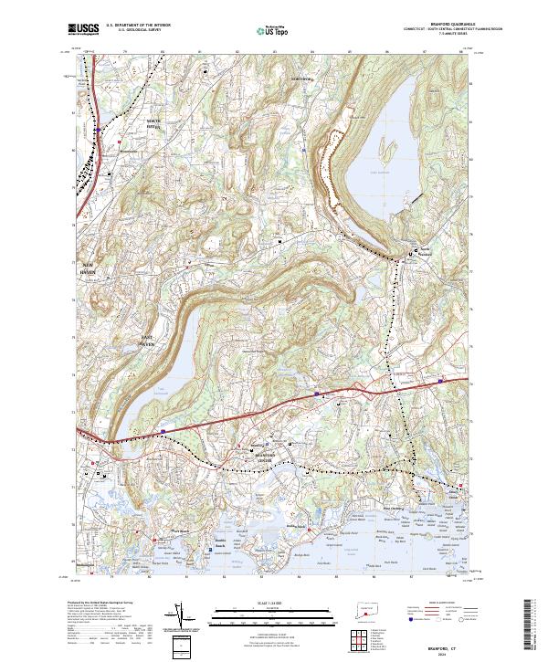 USGS Topographic Map – Branford