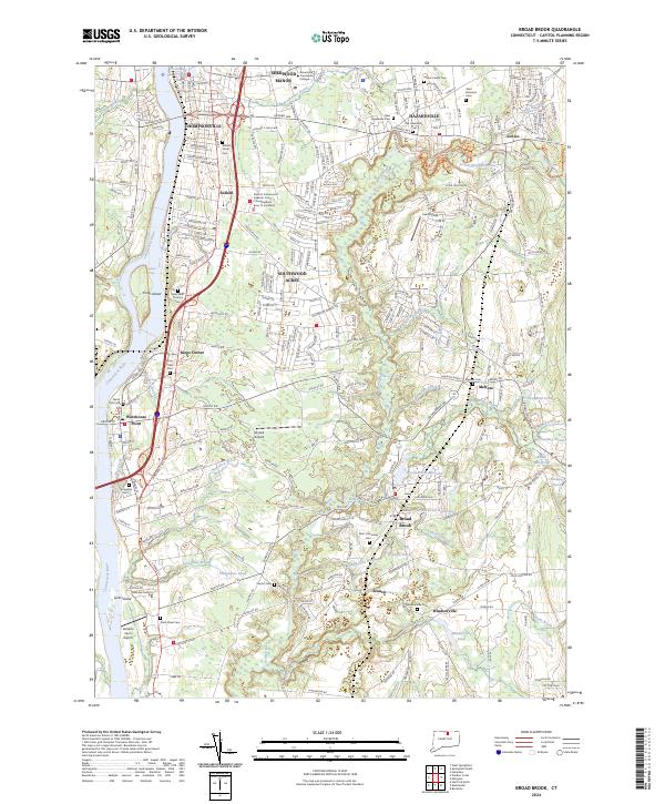 USGS Topographic Map – Broad Brook