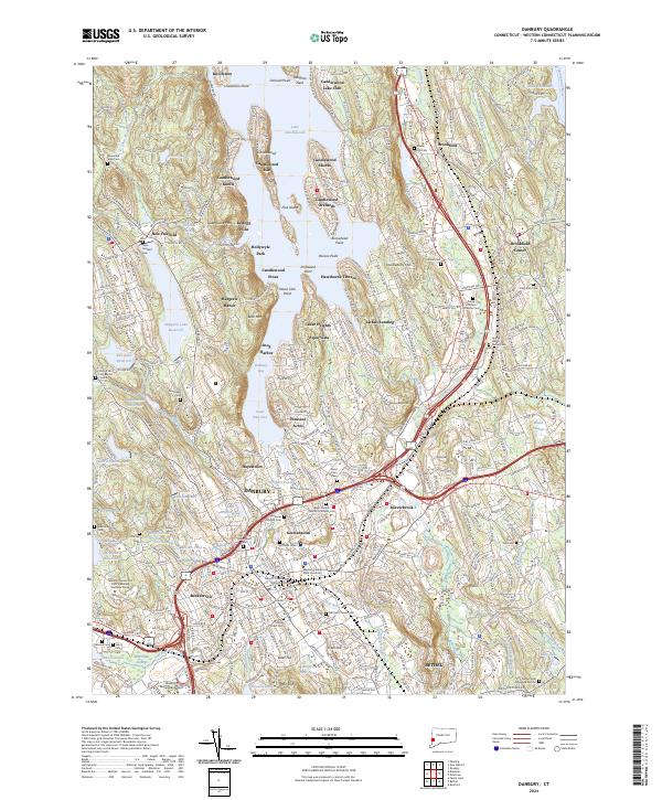 USGS Topographic Map – Danbury