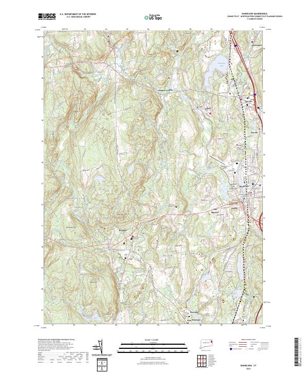 USGS Topographic Map – Danielson