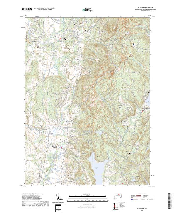 USGS Topographic Map – Ellington