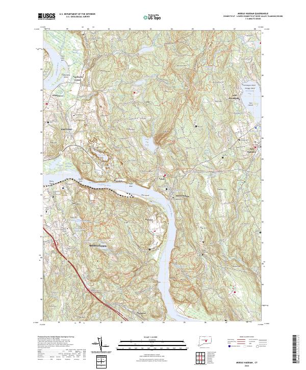 USGS Topographic Map – Middle Haddam