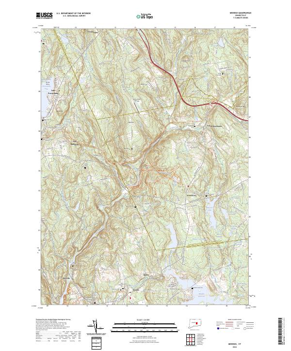 USGS Topographic Map – Moodus