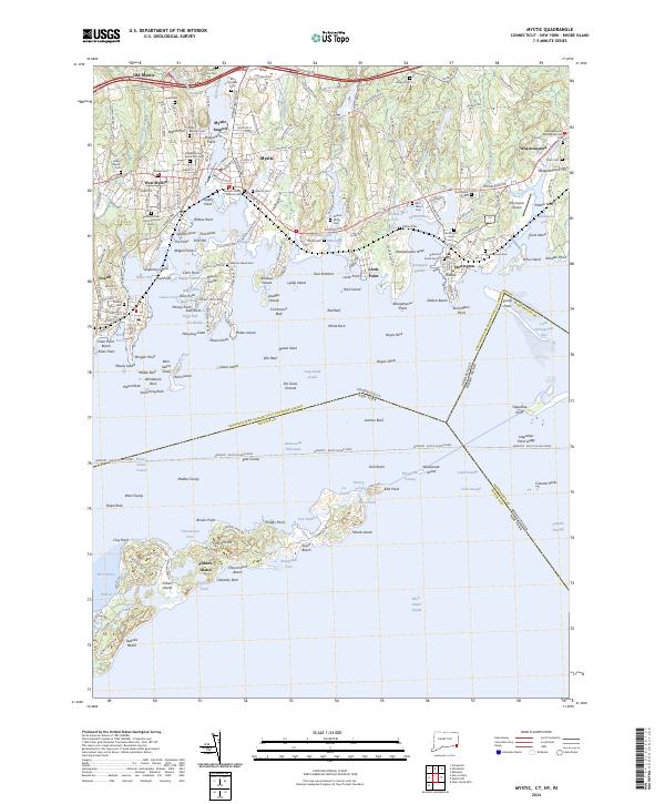 USGS Topographic Map – Mystic