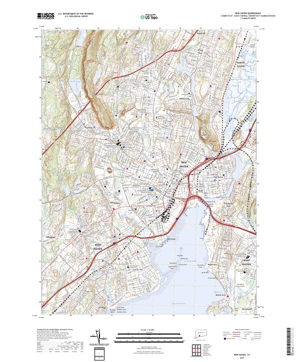 USGS Topographic Map – New Haven