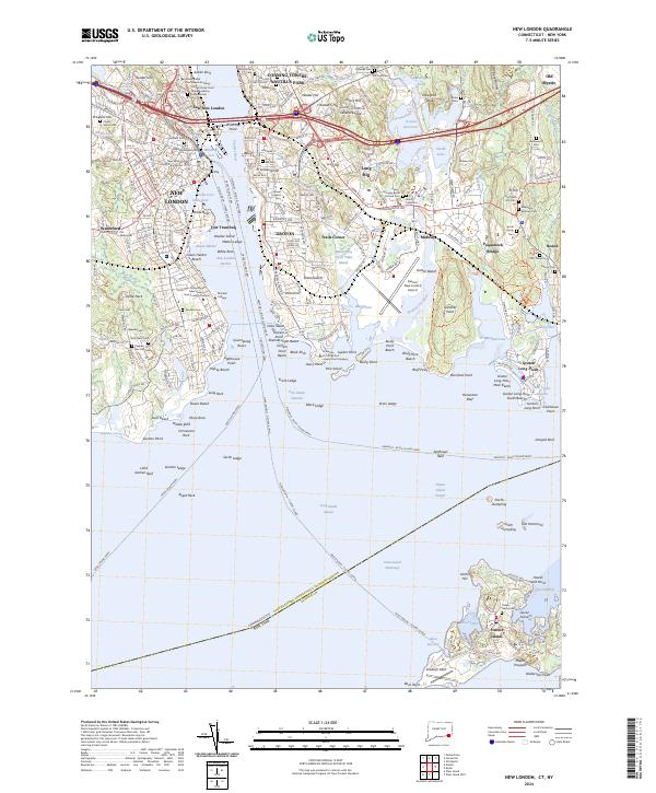 USGS Topographic Map – New London