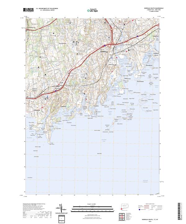 USGS Topographic Map – Norwalk South