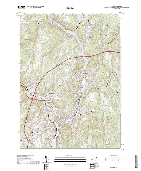 USGS Topographic Map – Norwich