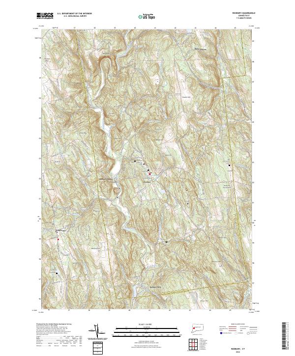 USGS Topographic Map – Roxbury