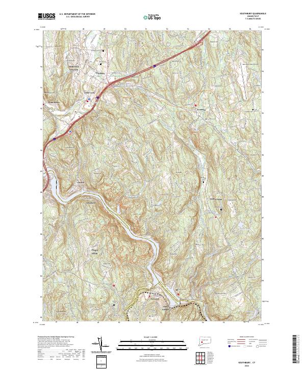 USGS Topographic Map – Southbury