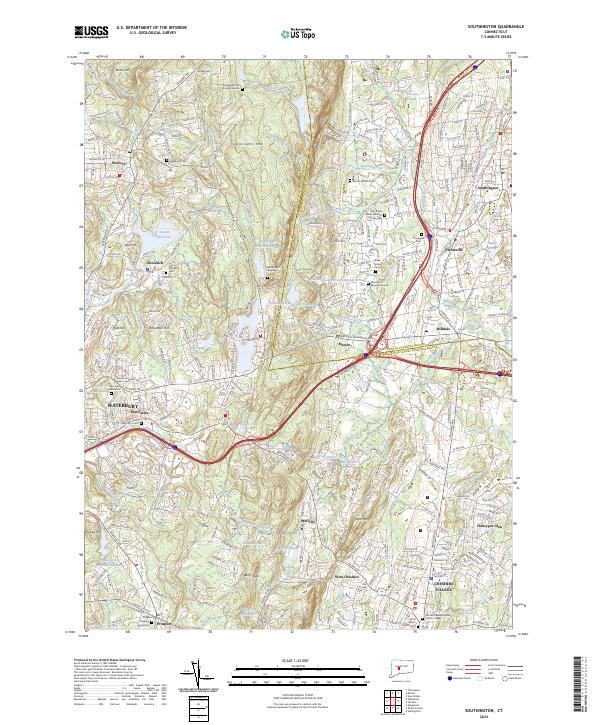 USGS Topographic Map – Southington