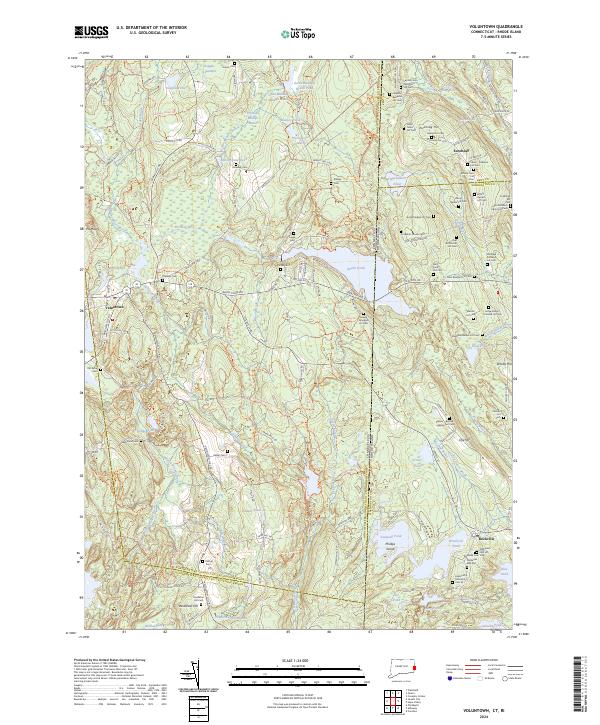 USGS Topographic Map – Voluntown