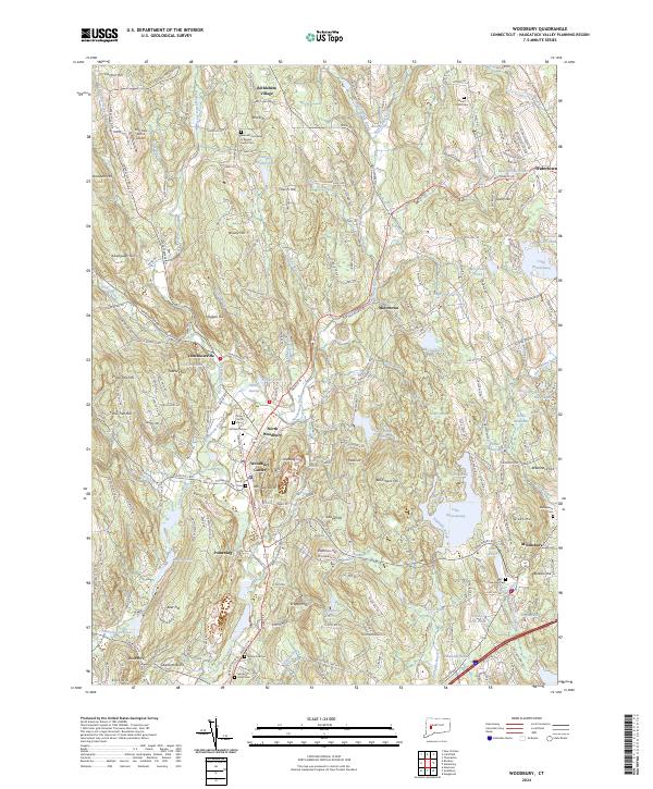 USGS Topographic Map – Woodbury