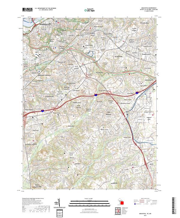 USGS Topographic Map – Anacostia