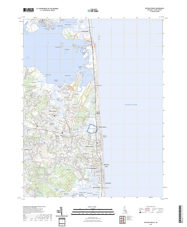 USGS Topographic Map – Bethany Beach