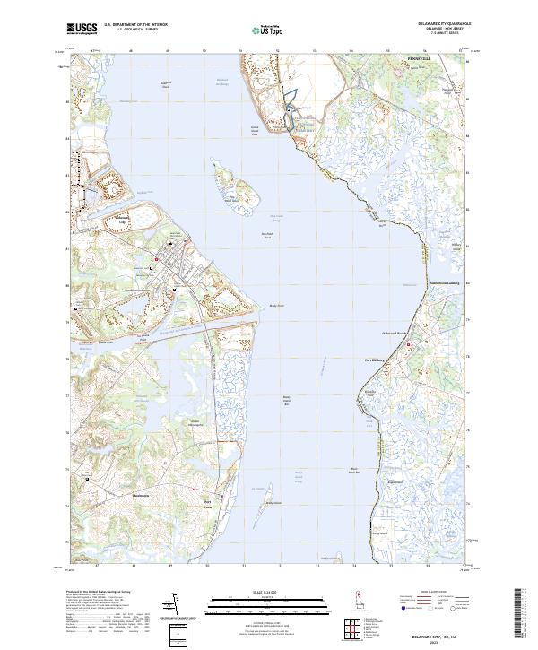 USGS Topographic Map – Delaware City