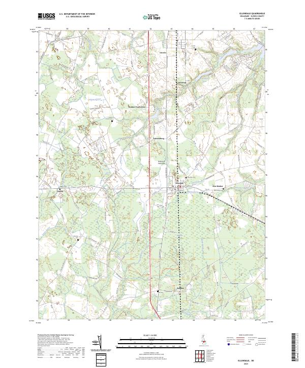 USGS Topographic Map – Ellendale