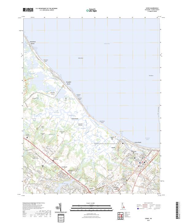 USGS Topographic Map – Lewes