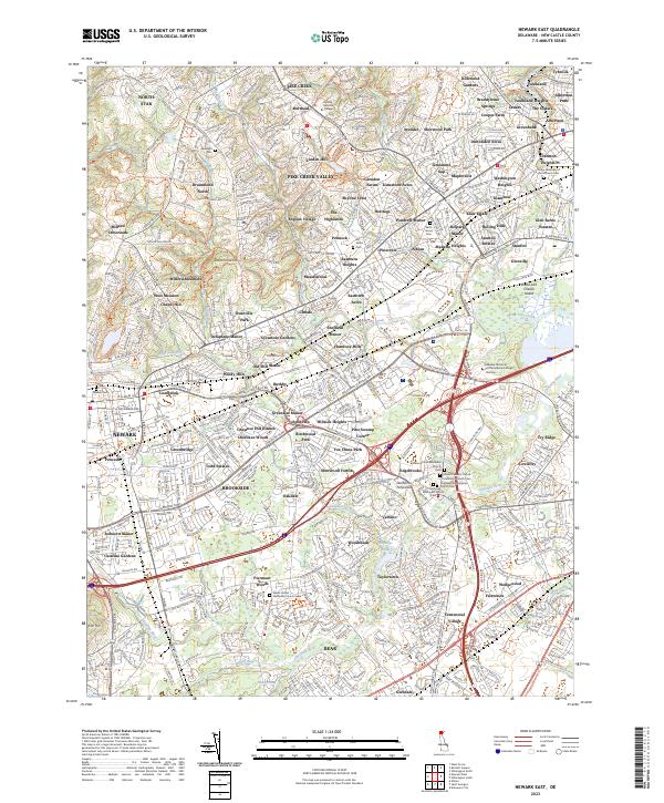 USGS Topographic Map – Newark East