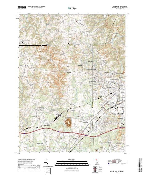 USGS Topographic Map – Newark West