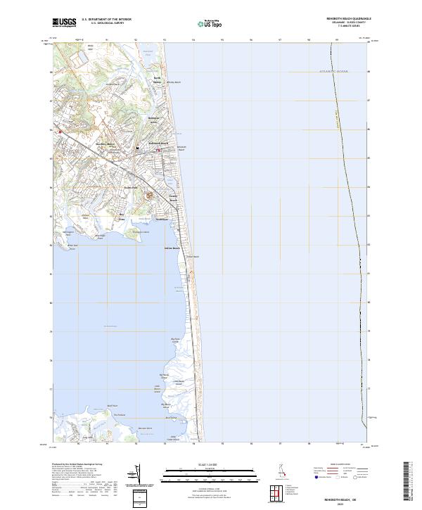 USGS Topographic Map – Rehoboth Beach