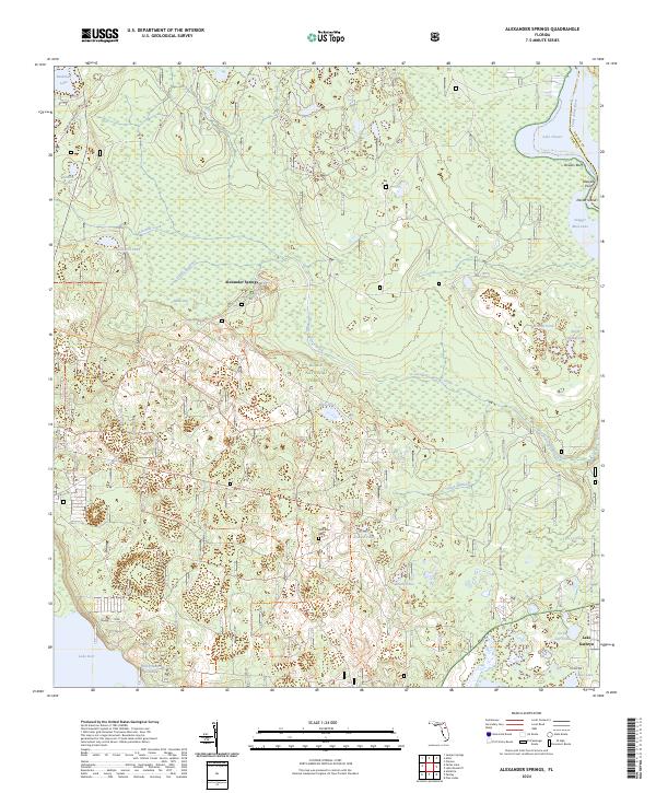 USGS Topographic Map – Alexander Springs