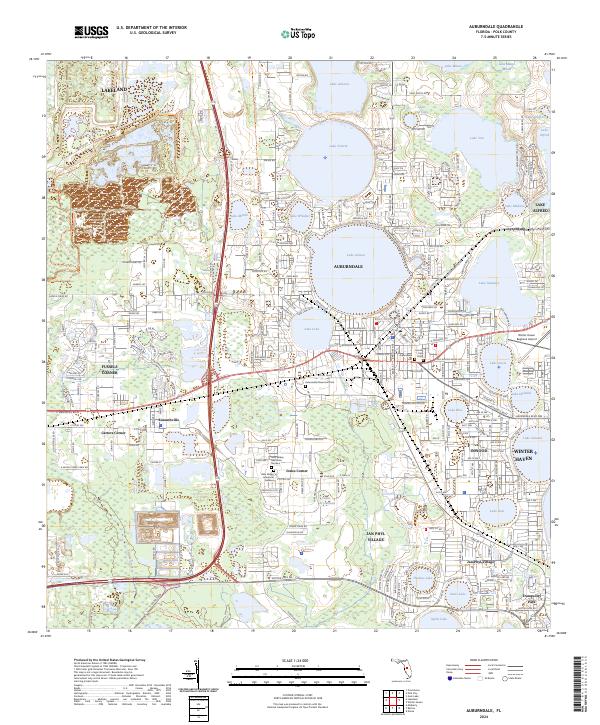 USGS Topographic Map – Auburndale