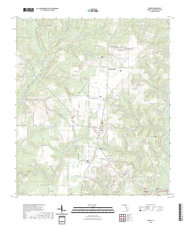 USGS Topographic Map – Baker
