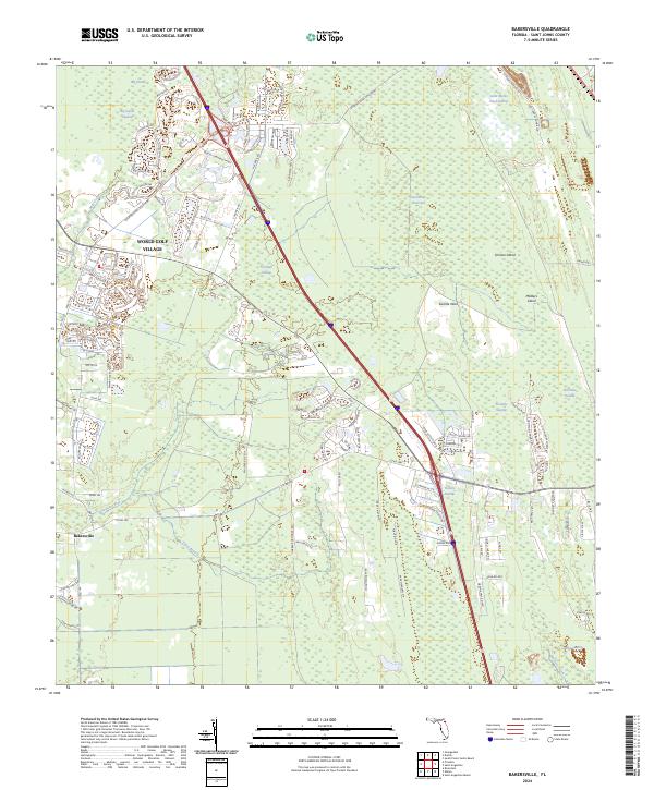 USGS Topographic Map – Bakersville