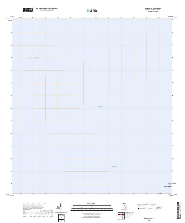 USGS Topographic Map – Bamboo Key