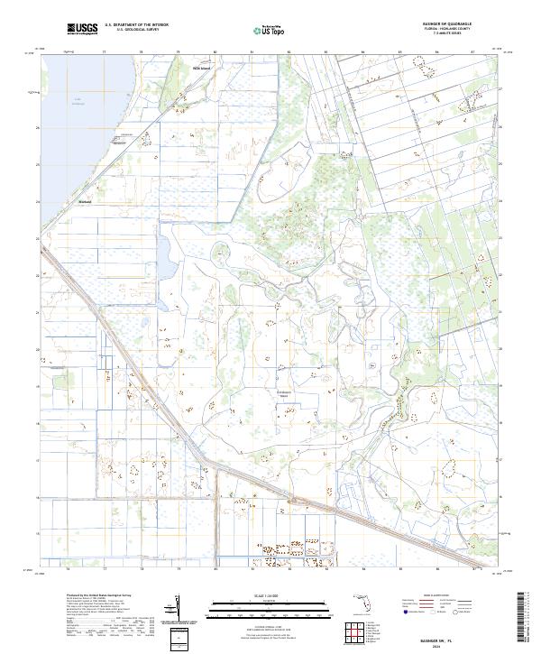 USGS Topographic Map – Basinger SW