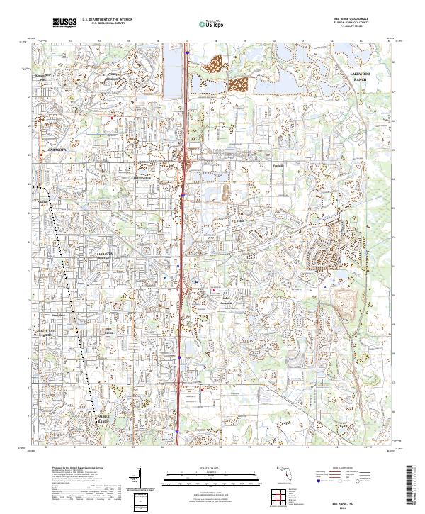 USGS Topographic Map – Bee Ridge