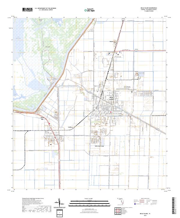 USGS Topographic Map – Belle Glade
