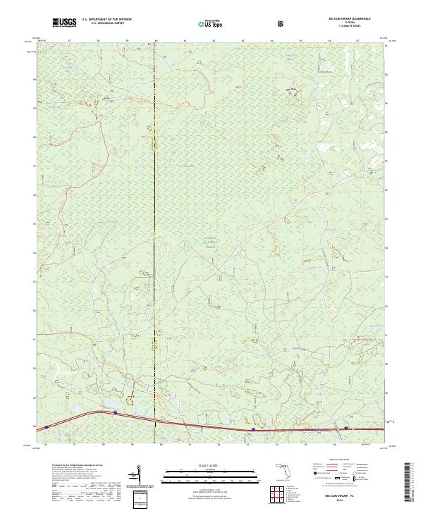 USGS Topographic Map – Big Gum Swamp