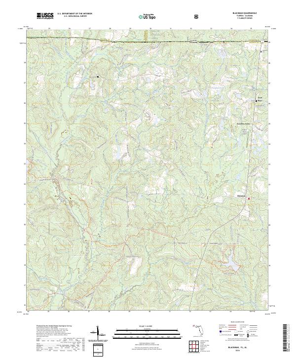 USGS Topographic Map – Blackman