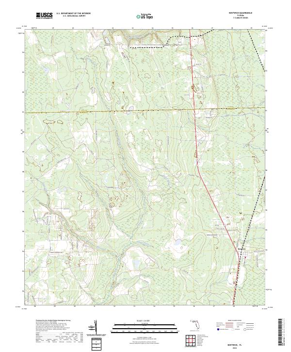 USGS Topographic Map – Bostwick