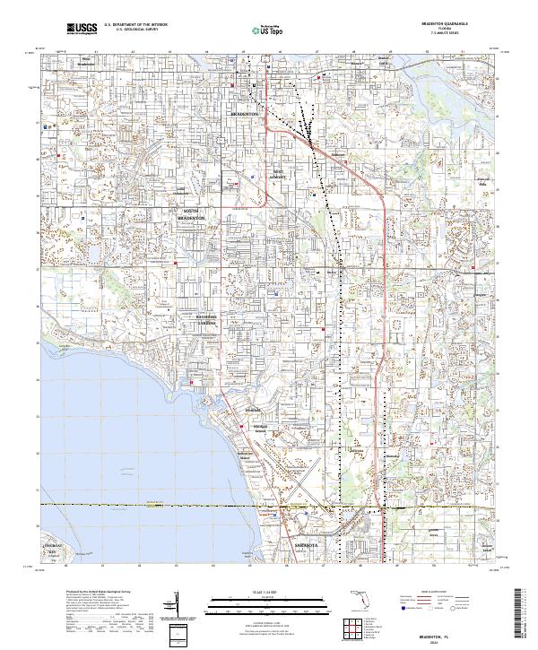 USGS Topographic Map – Bradenton